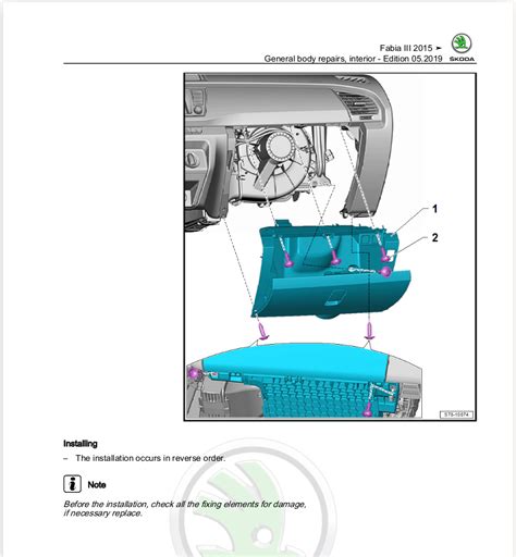 Glove Box Skoda Fabia Mk III 2014 2021 BRISKODA