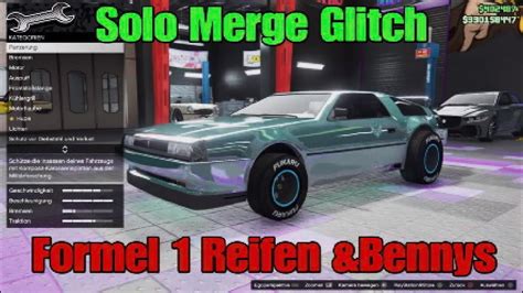 Patched Gta Online Solo Merge Glitch Formel Reifen Bennys Easy