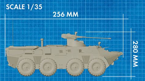 Archivo STL Vehículo blindado de transporte de tropas BTR 82ADiseño de