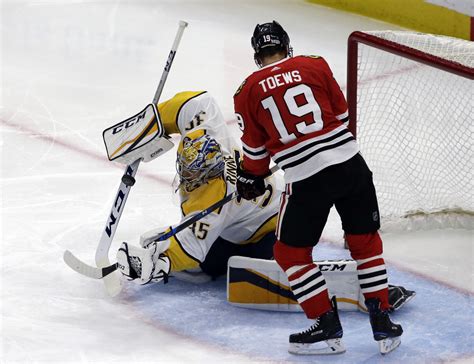 Saads Ot Goal Lifts Blackhawks Over Preds 2 1 The Garden Island