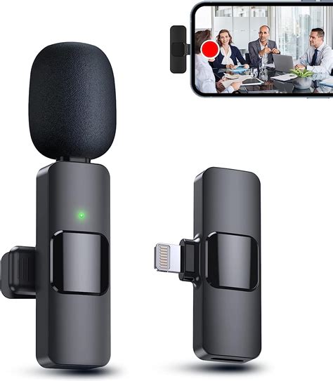 Wireless Microphone for iPhone iPad, Wireless Clip Mic, Wireless ...