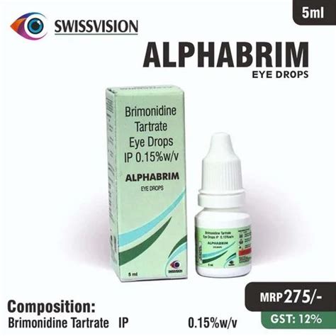 Brimonidine Tartrate Eye Drops Ip Packaging Size 5 Ml At Rs 275piece