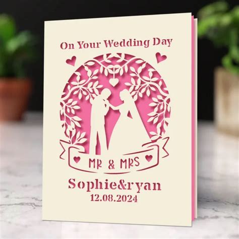 Personalised Wedding Day Card Congratulations On Your Wedding Day Bride