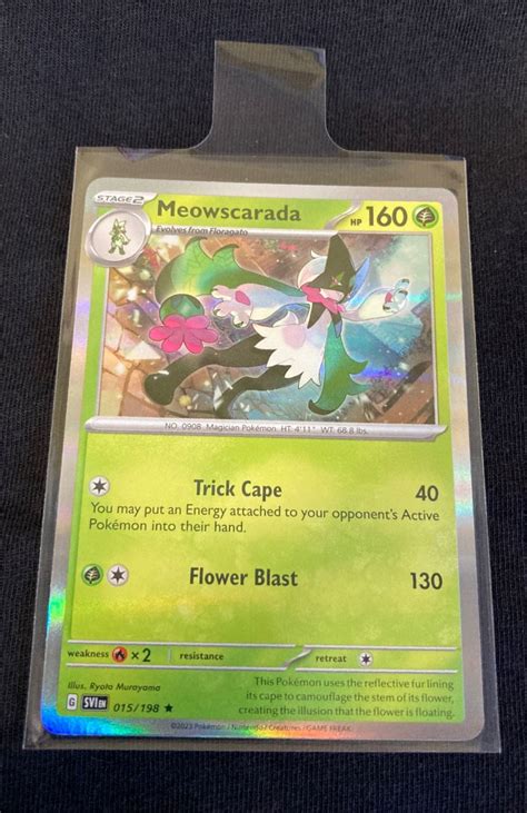 Pokemon TCG Scarlet And Violet Meowscarada Holo Foil 15 198 Hobbies