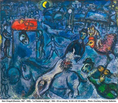 Marc Chagall Russian 1887 1985 La Parade Au Village 1964