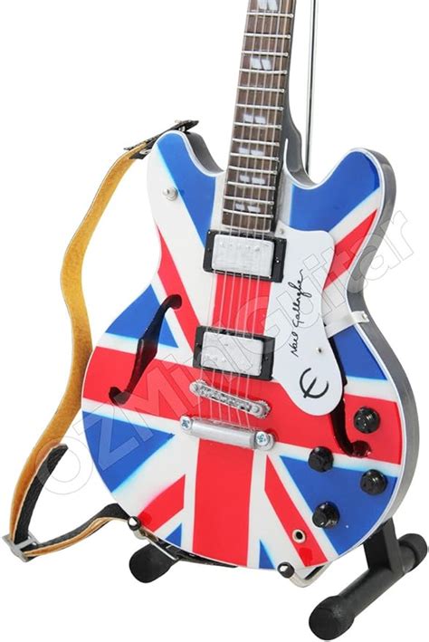 Miniature Guitar OASIS Noel Gallagher Union Jack Amazon Co Uk Kitchen