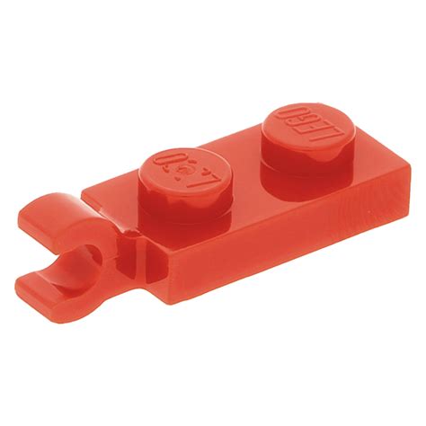 LEGO Onderdele 63868 Red Plate Modified 1 X 2 With Clip Horizontal