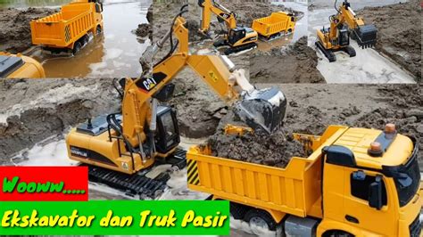 Mainan Ekskavator Dan Truk Pasir YouTube