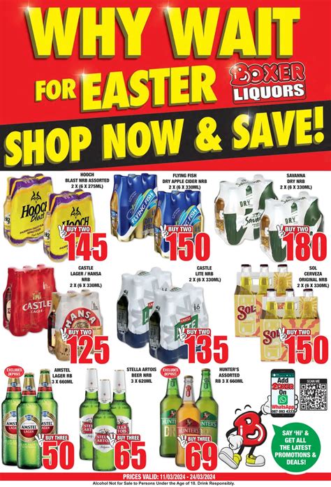 Boxer Liquor Free State North West Why Wait For Easter 11 March