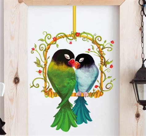 Sticker Oiseaux Amoureux TenStickers