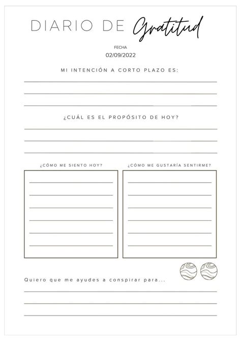 Diario Journaling Gratitud Escribir Minimalista Aesthetic Blanco