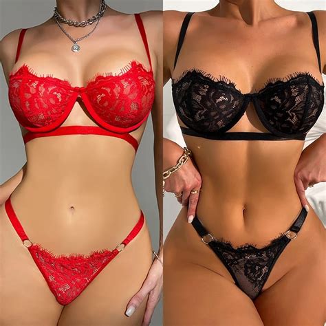 Conjunto Lingerie Sexy Gringa Suti Meia Ta A Aro E Calcinha