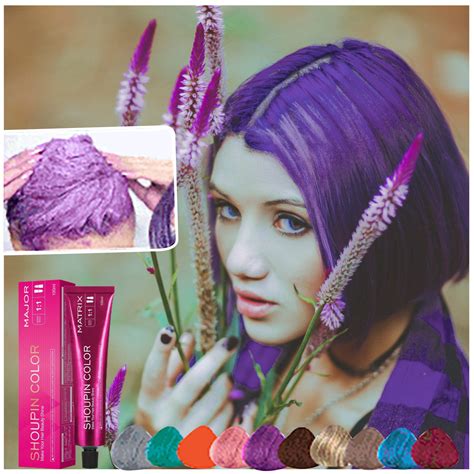 Hair Coloring Shampoo Micro Tide Color Single Hair Cream Blue And Black Color Hair