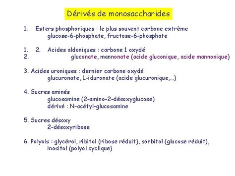 Chapitre 11 Sucres Et Polysaccharides 1 Les Monosaccharides