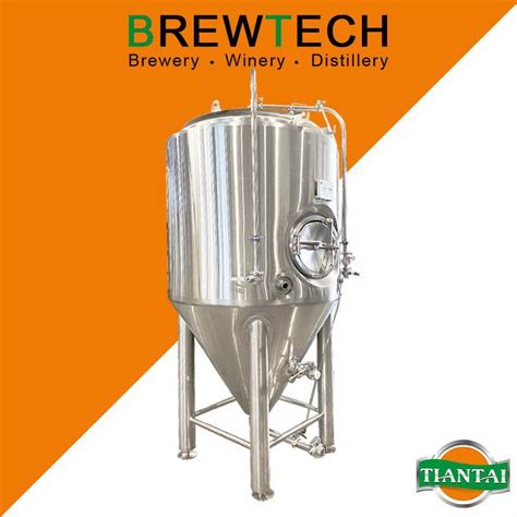 800L 304 Stainless Steel Conical Fermenter With Cooling Jacket For Beer