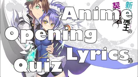 Anime Opening Lyrics Quiz 30 Openings YouTube