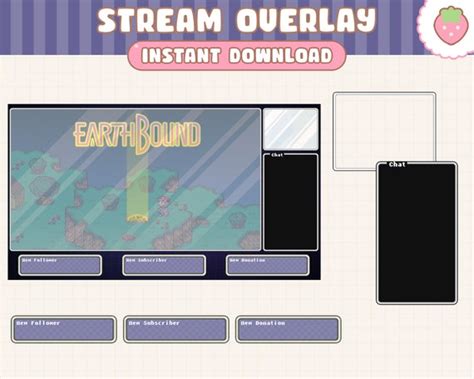 Twitch Stream Overlay / Retro / Simple / Earthbound Inspired / | Etsy