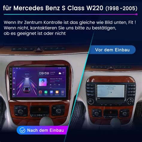 8 KERN DAB ANDROID 12 Autoradio GPS DSP BT5 0 für Mercedes S CL Klasse