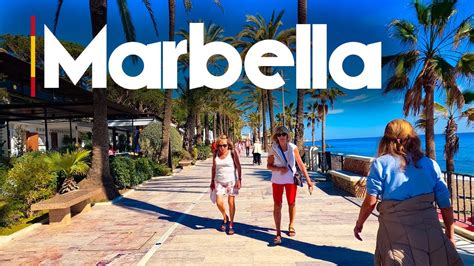 Walking Tour Of Marbella Promenade Malaga Costa Del Sol February