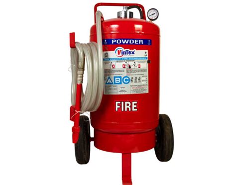 Abc Dry Powder Type Fire Extinguisher High Capacity Trolley Mounted