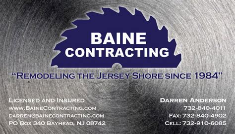 Bain Contracting Business Cards | CDG Marketing & Web Design