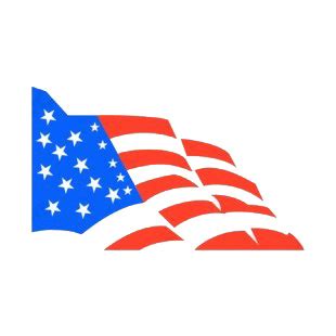 United states flag waving drawing american flag decals, decal sticker #9464