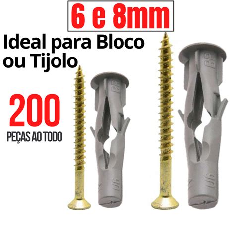 Kit Bucha Fu Para Tijolo Vazado Mm Mm Buchas De Cada E