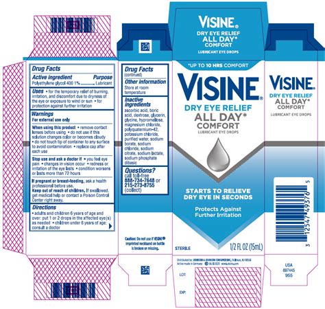 Visine® Dry Eye Relief All Day Comfort Eye Drops Visine® 56 Off