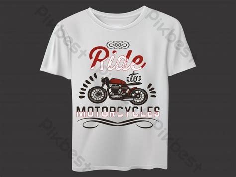 Ride To Motorcycle Adventure T Shirt Design Graphic Element Template Ai