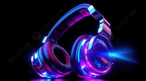 Neon Headphones Wallpaper