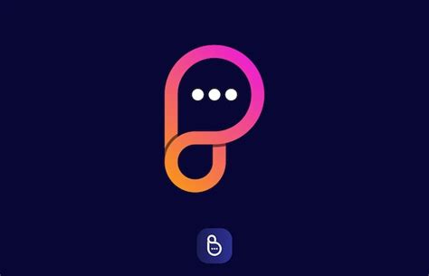 Premium Vector Combination Of Letter P And Chat Logo Design