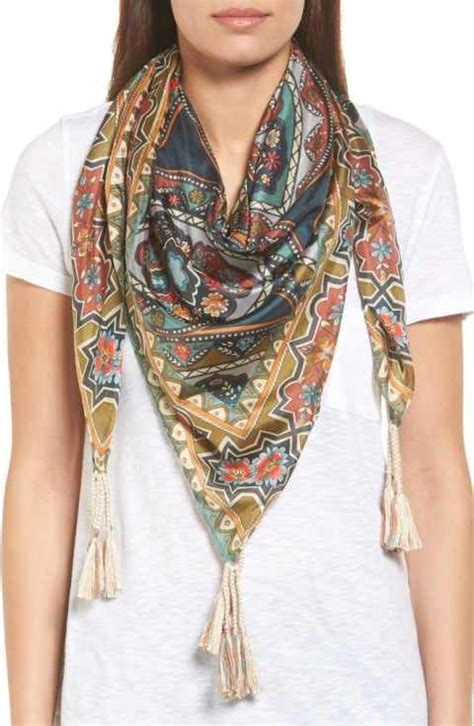 Johnny Was Spezia Silk Scarf Square Scarf Scarf Womens Scarves