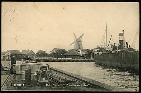 Fredericia Havnen og Havnemøllen J Koren no 2009 1908 7000