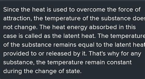 For Any Substance Why Does The Temperature Remain Constant During