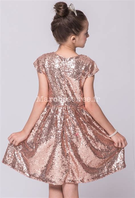 robe de soirée fille sequins élouissant