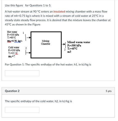 Solved Use This Figure For Questions 1 To 5 A Hot Water Chegg