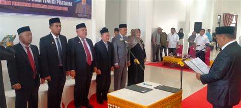 Isi Jabatan Lowong Pj Bupati Abdya Lantik Enam Pejabat