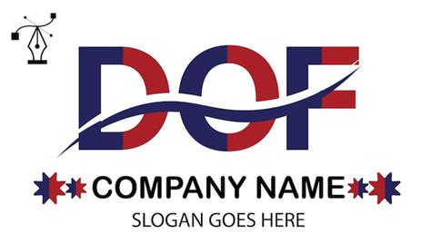 Premium Vector Dof Letter Logo