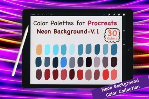 Procreate Color Palettes Neon V Graphic By Jennythip Creative Fabrica