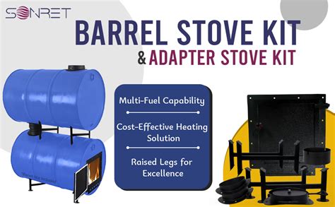 Amazon Sonret Barrel Stoves Kit With Double Barrel Wood Stove Kit