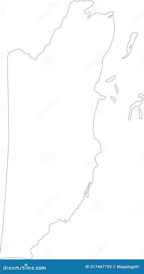 Belize Outline Map Vector Illustration Cartoondealer