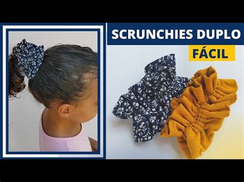 Como fazer um SCRUNCHIE DUPLO rápido e fácil Mais volume YouTube