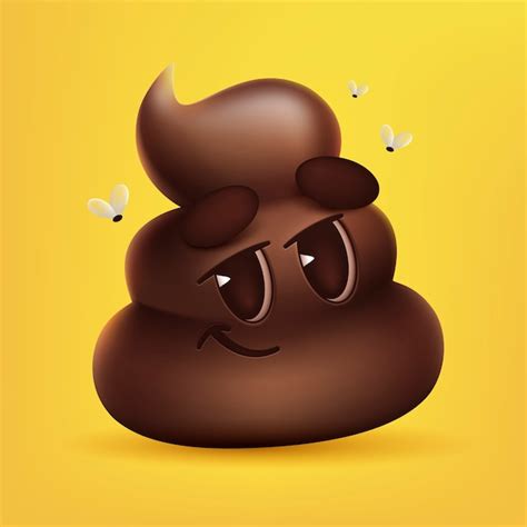 Premium Vector | Poop emoji illustration