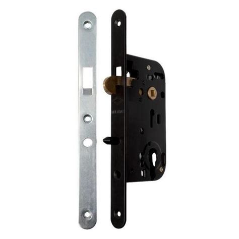 Serrure porte coulissante à mentonnet axe 50 noir 280000 02 0B