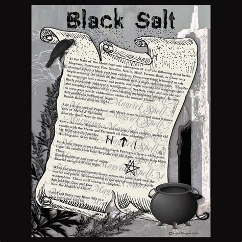 Black Salt Witchcraft Recipe Banishing And Protection Etsy Book