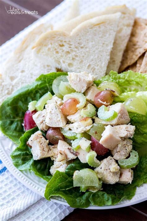 Light And Healthy Chicken Salad Recipe Julies Eats And Treats