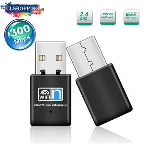 Mini Adaptador Usb Wifi 300mbps Usb2 0 Antenne Ethernet Dongle 802 11 N G B Enchufe Lan Comfas