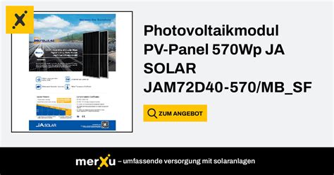 Ja Solar Photovoltaikmodul PV Panel 570Wp Deep Blue 4 0X Glas Glas