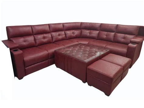 Wooden 7 Seater Brown Leather Sofa Set At Rs 42000 Set In Bengaluru