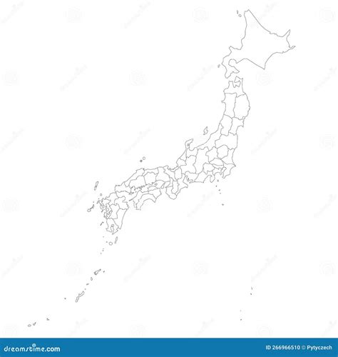 Japan Political Map Of Administrative Divisions Stock Image